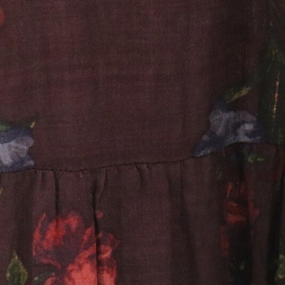 Natural Life Rebecca Boho Floral Midi Dress Puff Sleeve Tiered XL - Picture 9 of 11